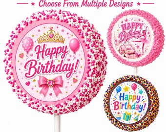 Girls Birthday Cake Pops | Birthday Party Favors | Princess, Rainbow, Dance, Sports Themes