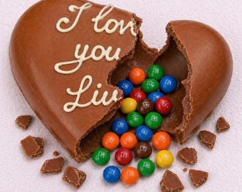 Breakable Chocolate Heart – Smash Chocolate with Candy, Hidden Message