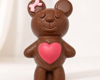 Edible Chocolate Teddy Bear Gift – Breakable Surprise with Hidden Message