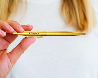 Personalized Engraved Parker Jotter Golden Ball Pen Gold Trim with Free Gift Box