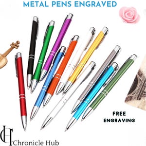 Custom Engraved Metal Pens Promotional Business Corporate Personalised GiftsOpen