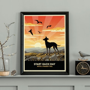 Limited Edition Greyhound, Whippet or Lurcher Dog Art Print