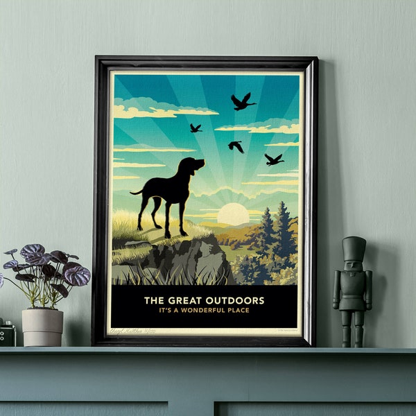 Limited Edition Scenic Pointer, Viszla or Weimaraner Dog Art Print