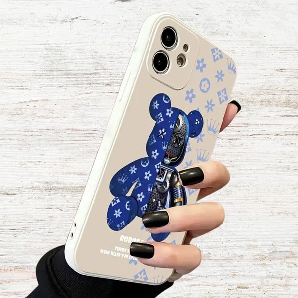 Mechanical Bear Soft Silicone Protective Case For IPhone 11/12/13/14/Plus/Pro/Pro Max/12 Mini/13 Mini