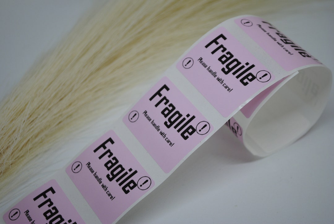 Labels 'fragile Small Business Pink Stickers Sticker - Etsy