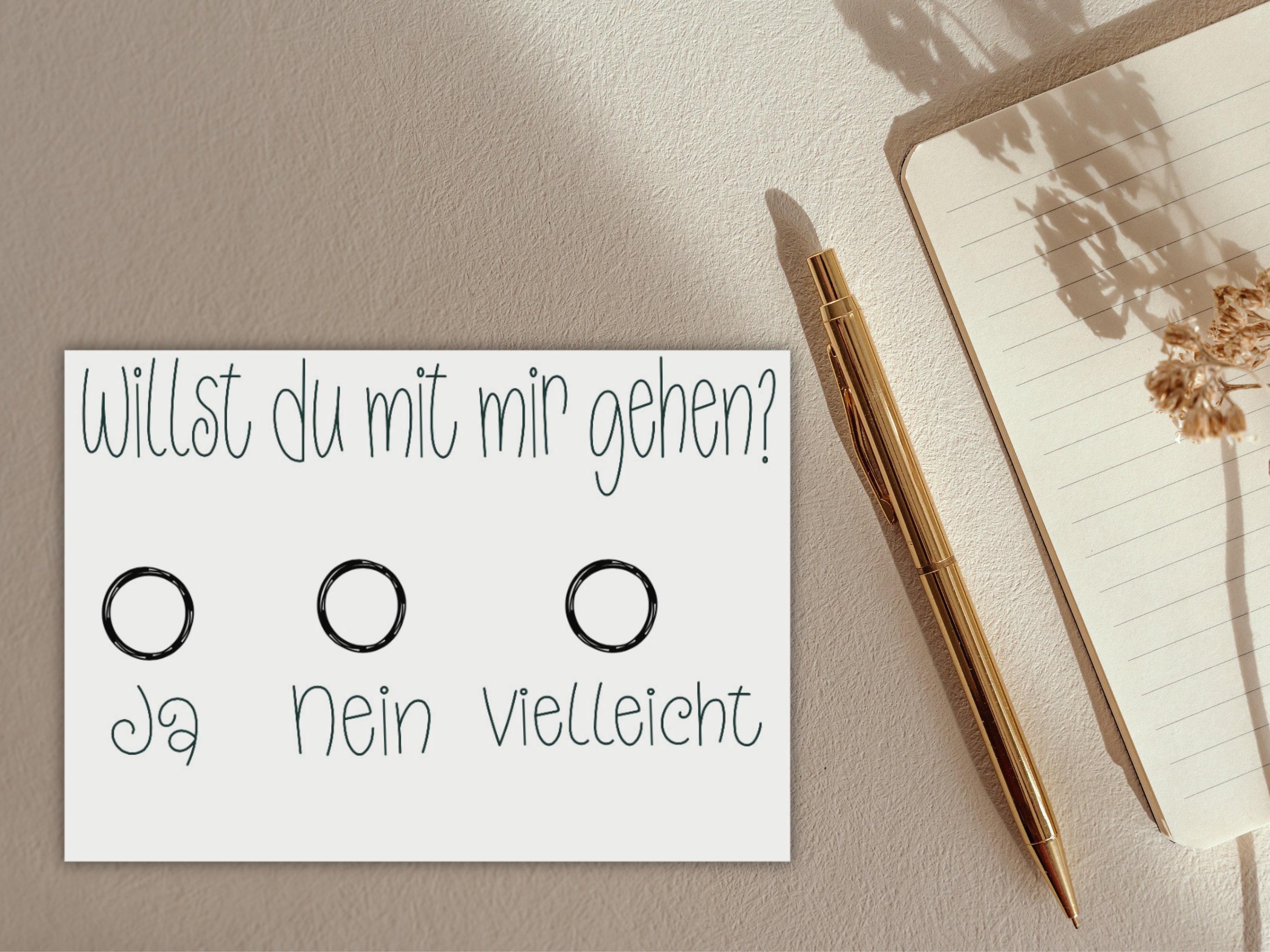 Postcard "Do you want to go out with me?" | Saying | Quote | Question | Relationship | Check