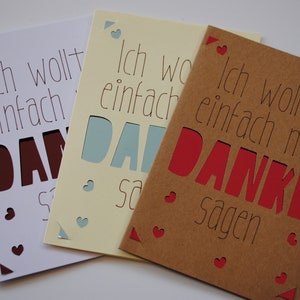 Grußkarte „Danke“ | Danke | Herzen | Dankbarkeit | Postkarte | Geburtstag
