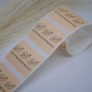Etiketten "'slakkenpost" | kleine onderneming | oker | Stickers | sticker