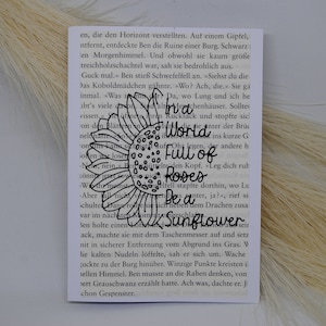 Carte de voeux "Fleur" | livre | page du livre | Lire | tournesol