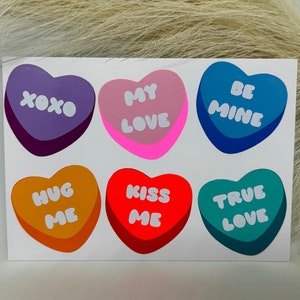 Carte postale "Coeurs de sucre", carte de voeux, coeurs de glucose, Saint Valentin, relation, partenariat