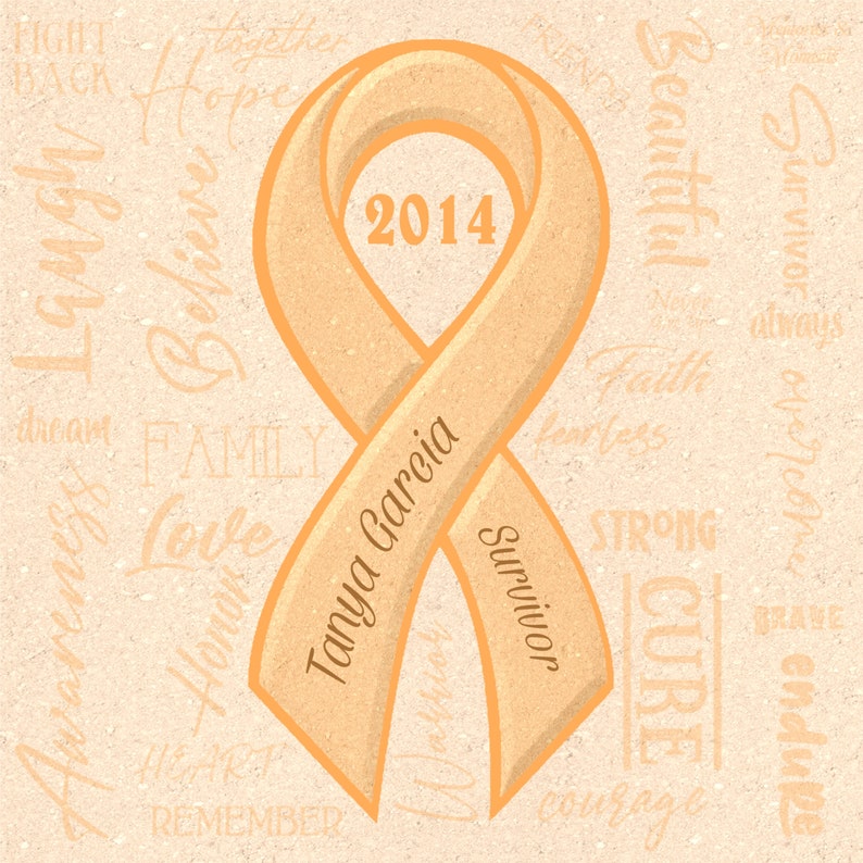 Personalized Endometrial Cancer Awareness Ribbon Digital - Etsy