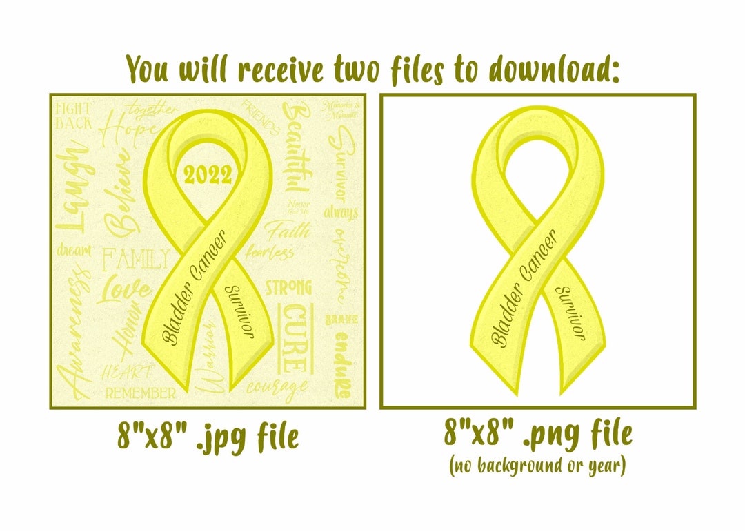 Personalized Bladder Cancer Awareness Ribbon Digital Download Bundle ...