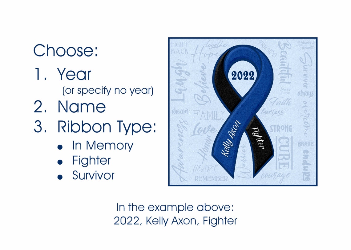 Personalized Ocular Melanoma Cancer Awareness Ribbon Digital Download