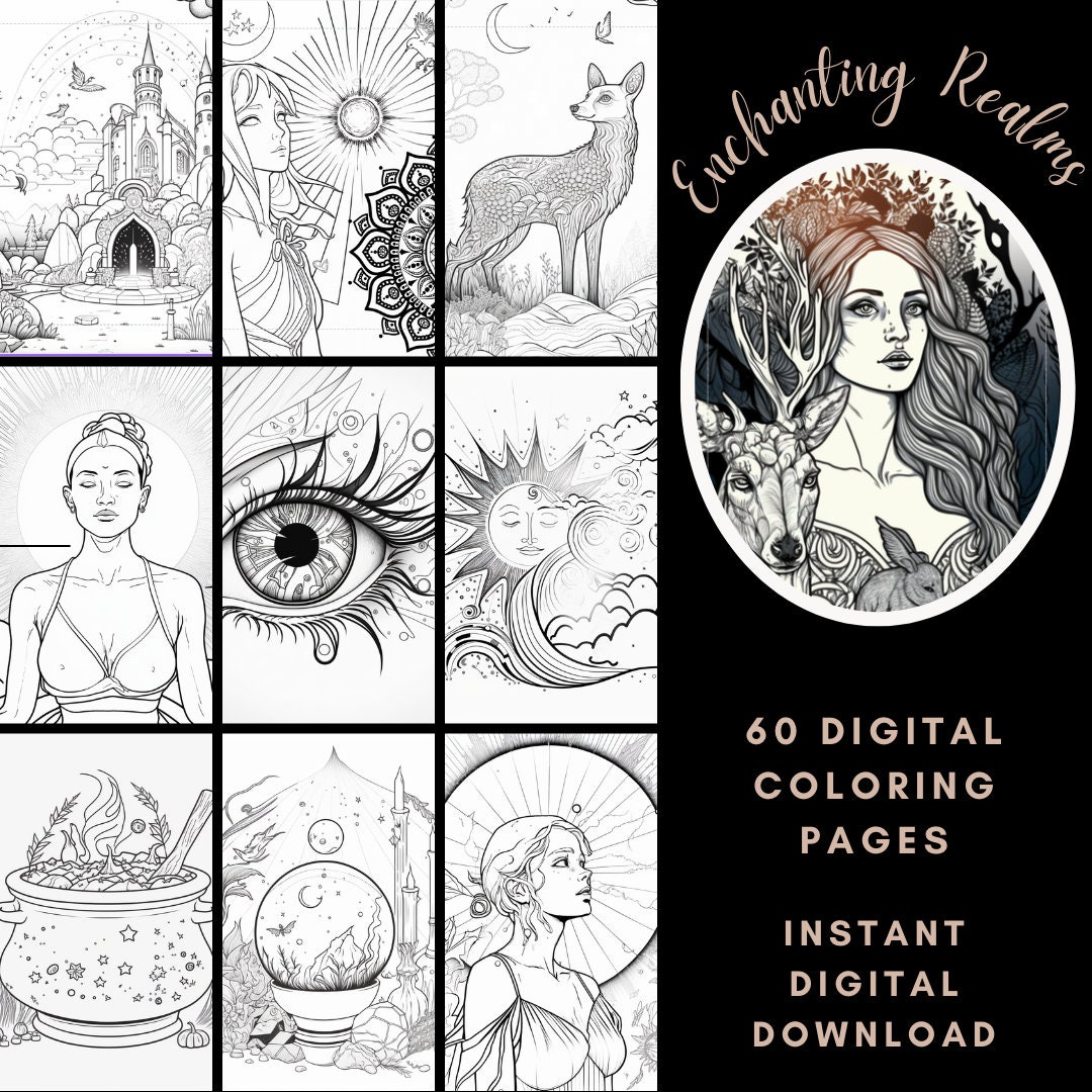 Enchanting Realms: Magical Coloring Pages Filled With Mystical