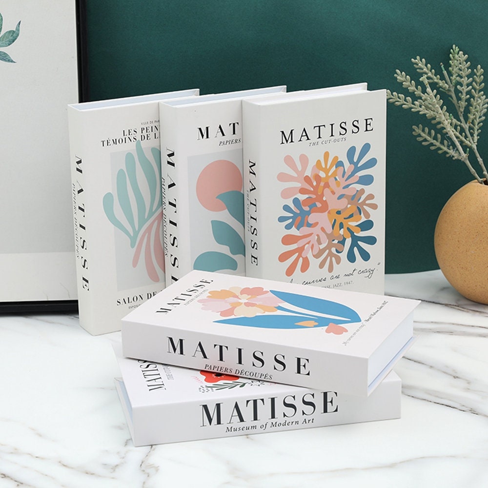 Vintage-style Decorative Book Storage Box With Matisse Design 