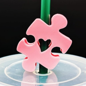 Autismus Puzzle Stroh Topper STL Datei für 3D Druck UND Gcode für FDM Maschinen