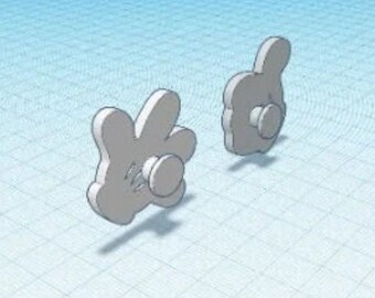 Shoe Charms Micky Hands STL File for 3D Print AND gcode for Creality Ender 3 series
