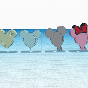 Mouse Balloon Straw Topper Straw Buddy Charm Decor 3 STL Files for 3D Print AND gcode for Creality Ender 3 series