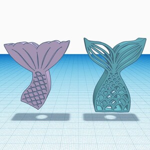 Mermaid Tail Straw Topper STL File for 3D Print and Gcode files for FDM Printers