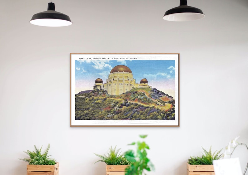 Planetarium Griffith Park Poster, Los Angeles CA Postcard Print ...
