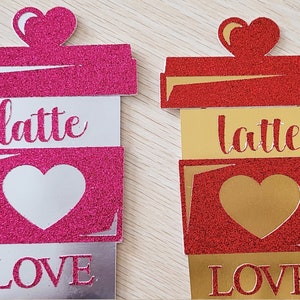 Porte-cartes cadeau Saint-Valentin Porte-cartes cadeau de fin d'année Porte-cartes cadeau enseignant Porte-cartes tasse à café Cadeau remerciement pour enseignant