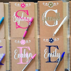 Cuadernos de verano personalizados para niñas, regalos de fiesta personalizados para niñas, cuadernos personalizados para niños, diario para niñas, diario personalizado