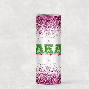 AKA Sorority Sisterhood Tumbler, We Are Black History Tumbler, Sorority Travel Cup, AKA gift idea, Pink Green Tumbler, AKA Sisterhood