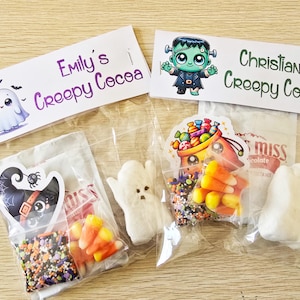 Personalisierte Halloween Creepy Cocoa Spooky Hot Cocoa Schule Halloween Party Favors Personalisierte Halloween Hot Cocoa Happy Halloween Leckereien