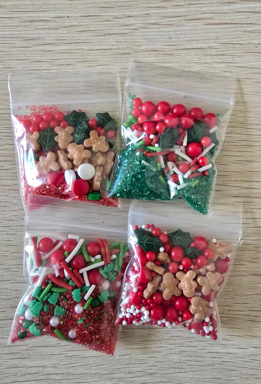 Edible Holiday Sprinkle Packets for Snowman Soup Hot Cocoa Kit Fun ...