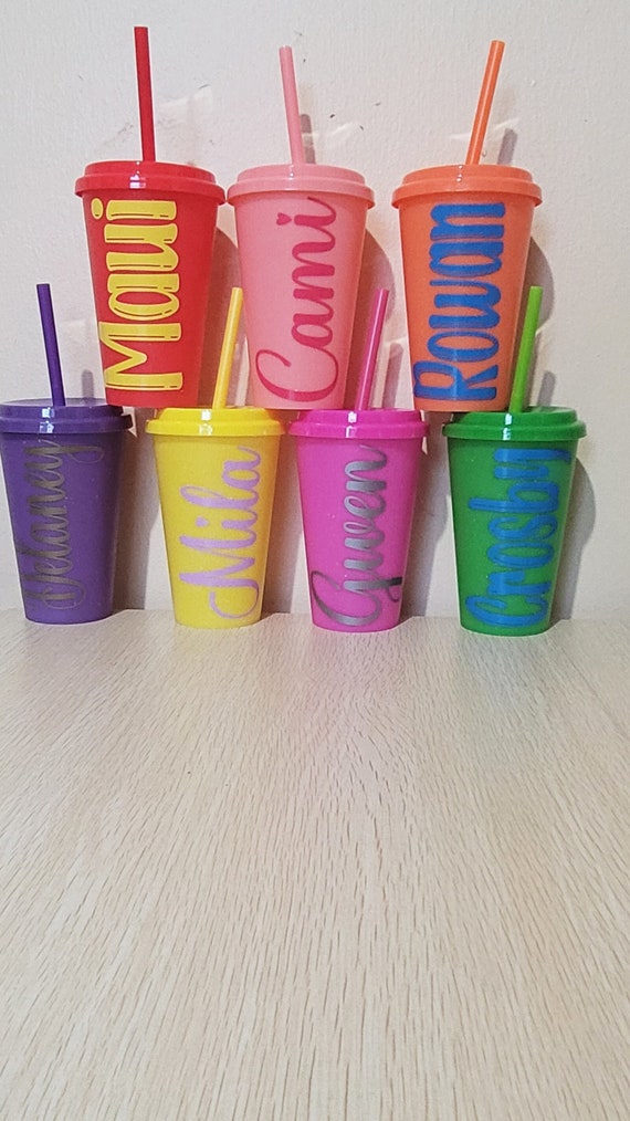 Personalized Cups With Lid and Straw, Kids Cups, Personalized Party Cups, Kids  Cups With Name, Kids Party Cups, Kids Party Favors, 