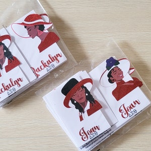 Gepersonaliseerde Notitiekaarten Afro-Amerikaanse Vrouwen Briefpapier Zwarte Vrouwen Zwarte Wenskaart Zwarte Schoonheid Cadeaus Black Queen Notecard Set Melanine