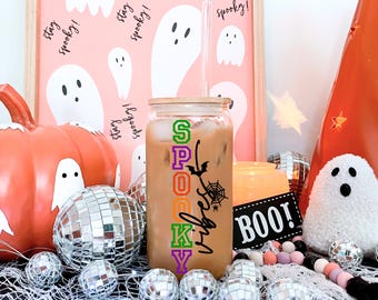 Vaso de Halloween personalizado, taza de vibraciones espeluznantes, taza fría de Halloween