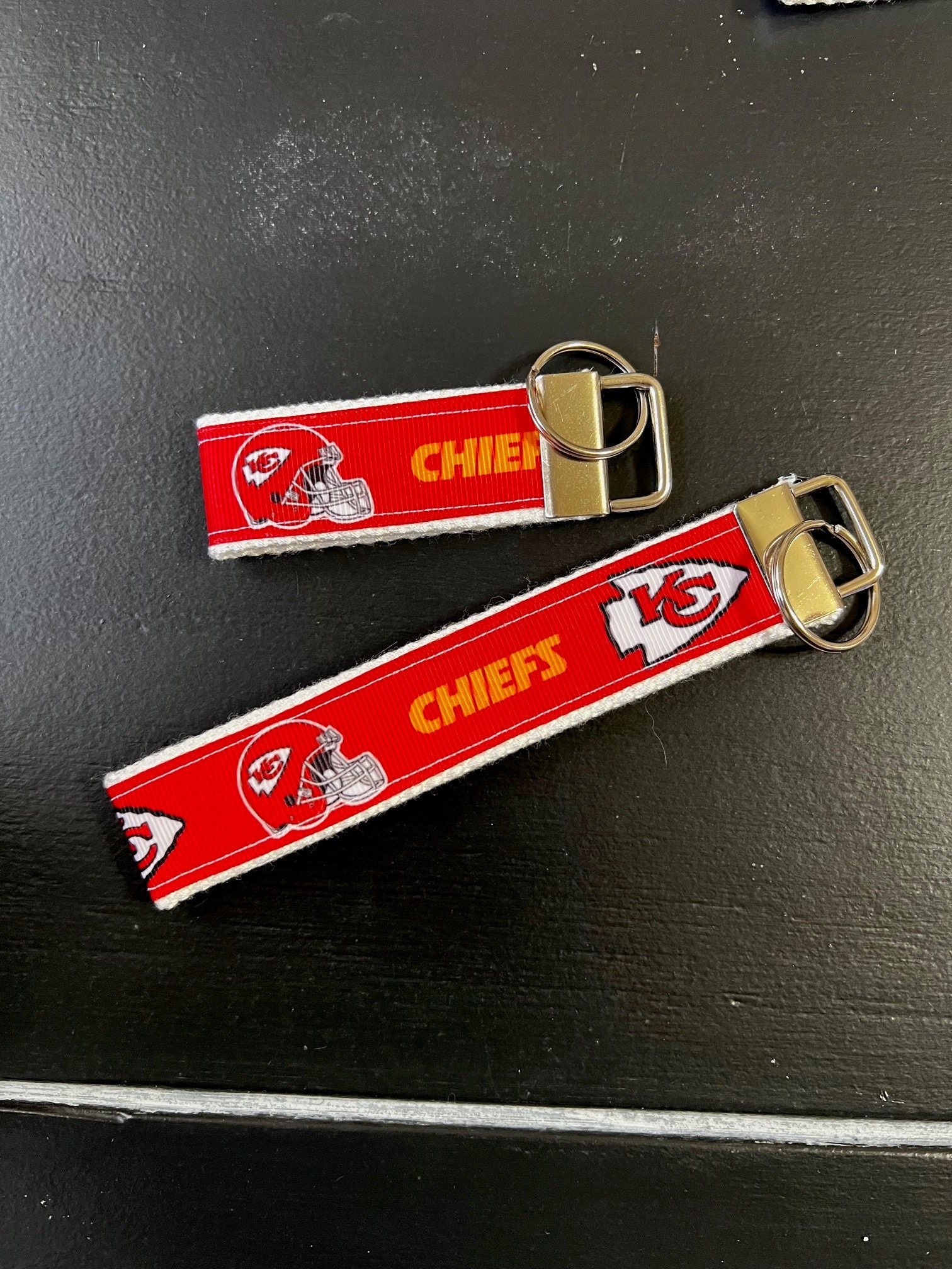 VVK Beadwork - Kansas City Chiefs lanyard keychain and wrist keychain.  Shipped out today.