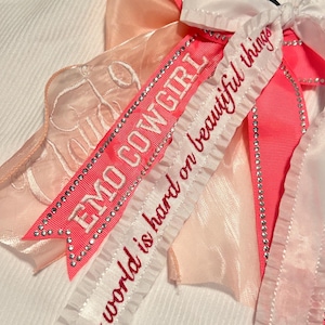 MM aangepaste geborduurde concertstrijkstokken, cadeaus voor haar, countrymuziek, roze