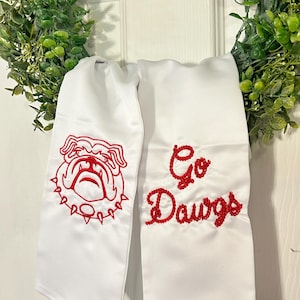 READY TO SHIP College Football Georgia Embroidered Wreath Sash - Fall, Sports
