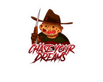 Décalcomanie en vinyle « Chase Your Dreams » – Sticker pour illustration, ordinateur portable et bouteille d'eau