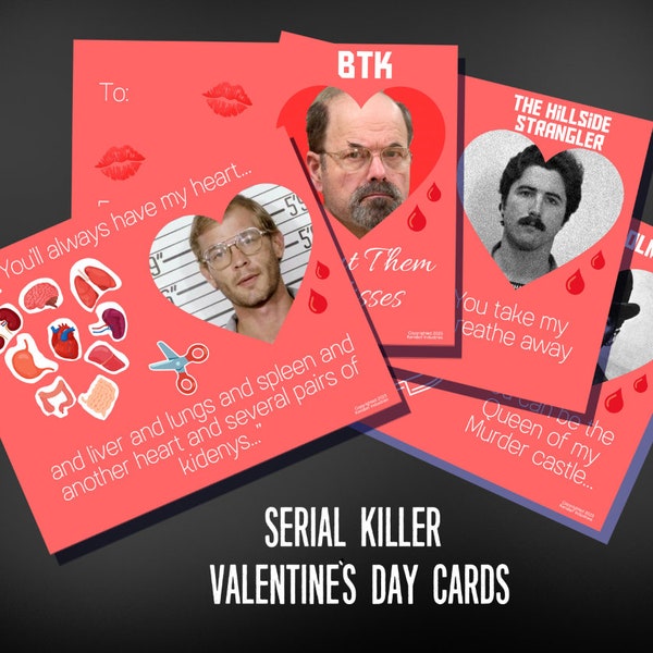 Serial Killer Valentine’s Day Card Etsy