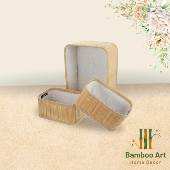 3stk Rattan Bambus Aufbewahrungskrbe - Gro & Klein gewebter Organizer. -  Etsy sterreich