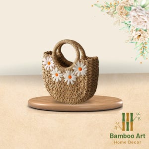 Boho Handmade Straw Moon Bag - Woven Beach Tote, Summer Travel Crossbody Handbag