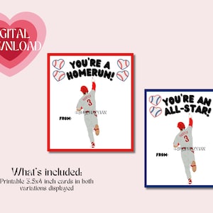 Bryce Harper Philadelphia Phillies Imprimable numérique instantanée drôle mignon Saint-Valentin cartes MLB Baseball 3,5 x 4