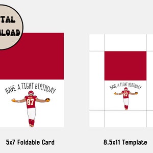 Travis Kelce Birthday Card Greeting Kansas City Chiefs Funny - Etsy