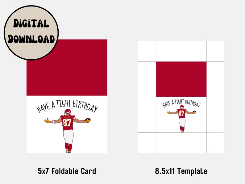 Travis Kelce Birthday Card Greeting Kansas City Chiefs Funny - Etsy