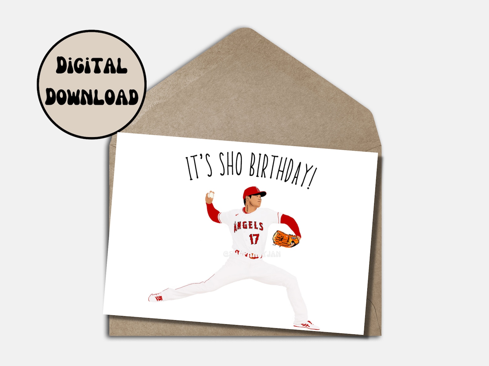 Shohei Ohtani Birthday Greeting Card for Los Angeles Anaheim - Etsy