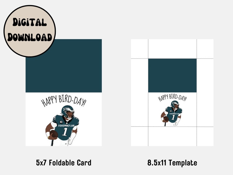 Jalen Hurts Birthday Card Greeting Philadelphia Eagles Funny - Etsy