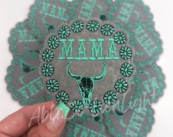 mama patch, turquoise patch, trucker hat patches, rodeo patch, cowboy patch, western patch, howdy patch, patch for hats, iron on patches