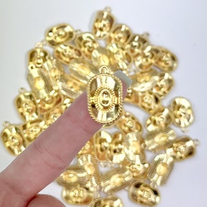 Gold Cowboy Hat Charm: Western Necklace/Chain Charm