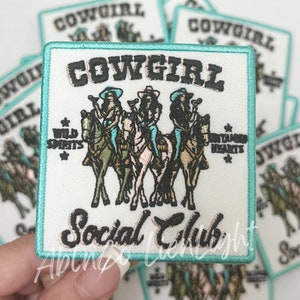 cowgirl patch, turquoise patch, trucker hat patch, rodeo patch, cowboy, western patch, trendy patch, patch for hats, iron on patch, DIY hat