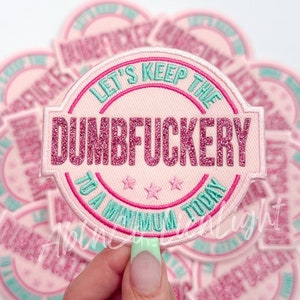 Snarky Glitter Chenille Patch: Funny Pink Western Applique