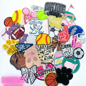 Mystery Sports Patch Bundle: Chenille & Embroidery Iron-On Patches