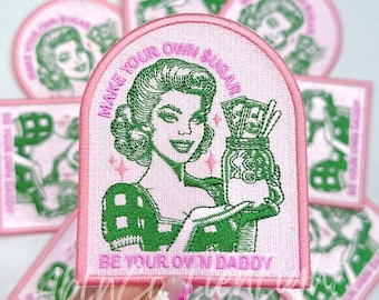 trucker hat patches, sugar daddy patch, snarky patch, humor patch, preppy patch, girly patch, pink patch, western patch, patches for hat